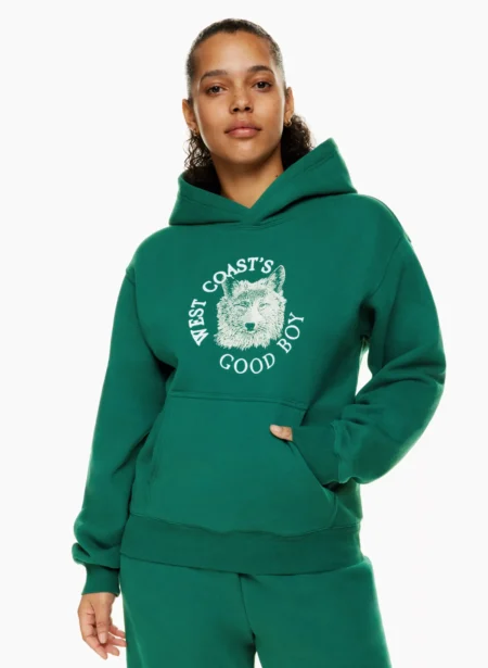 Hoodie with slogan